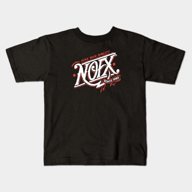 NOFX The Original Punk Rock Band Kids T-Shirt by darlenehenton